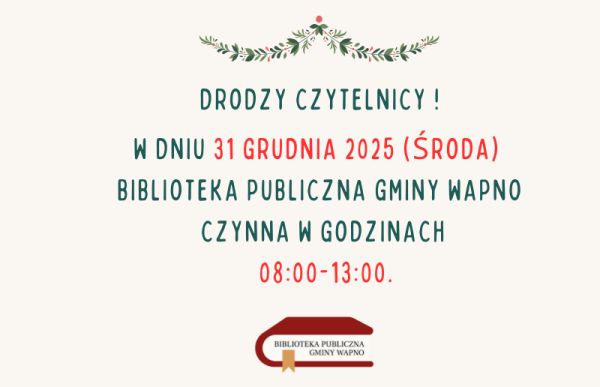 Zdjęcie Zmiana godzin pracy w Sylwestra