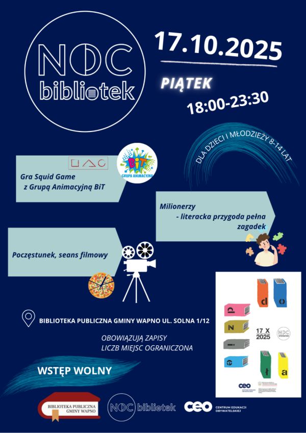 Zdjęcie Zapraszamy - Noc Bibliotek 2025 - Do dzieła!