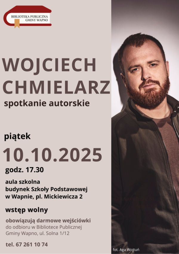 Zdjęcie Zapraszamy - spotkanie autorskie Wojciech Chmielarz