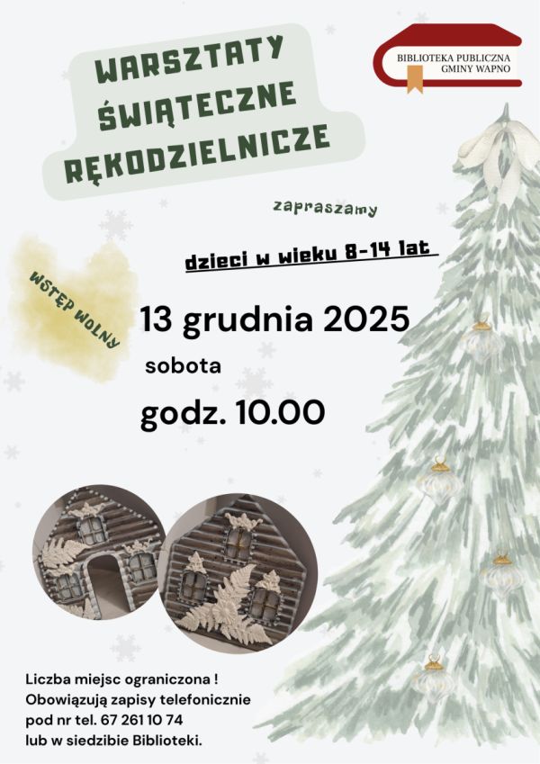 Zdjęcie Zapraszamy warsztaty świąteczne rękodzielnicze