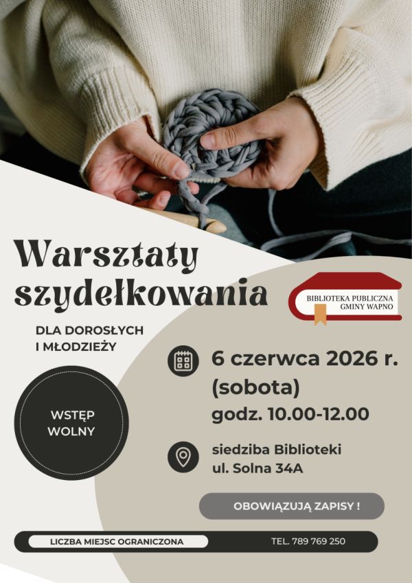 Zdjęcie Zapraszamy warsztaty szydełkowania -czerwiec 2026