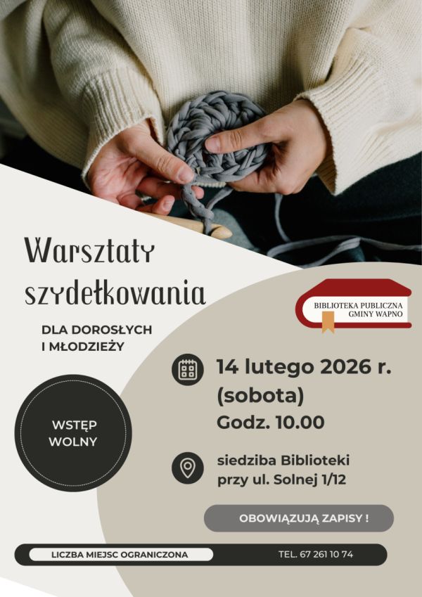 Zdjęcie Zapraszamy warsztaty szydełkowania - luty 2026