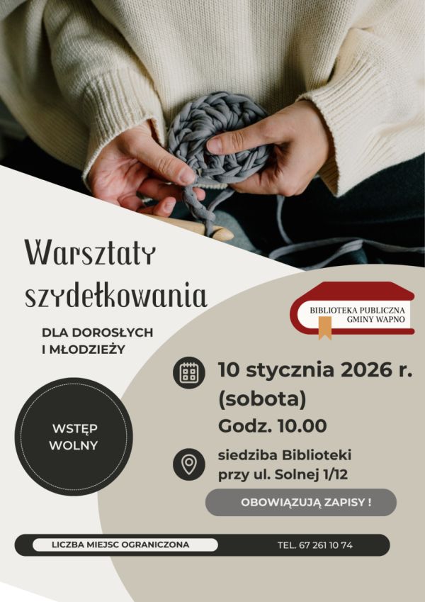 Zdjęcie Zapraszamy warsztaty szydełkowania - styczeń 2026